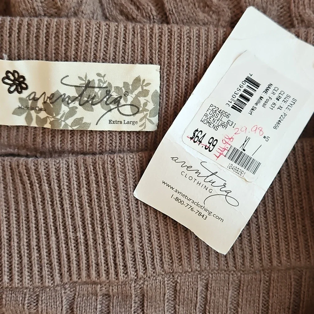 Aventura Millie Sweater Skirt Womens XL Angora Blend Cableknit Cozy Granola Girl